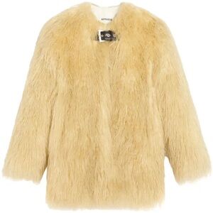 Apparis Petra buckle-fastening faux-fur coat